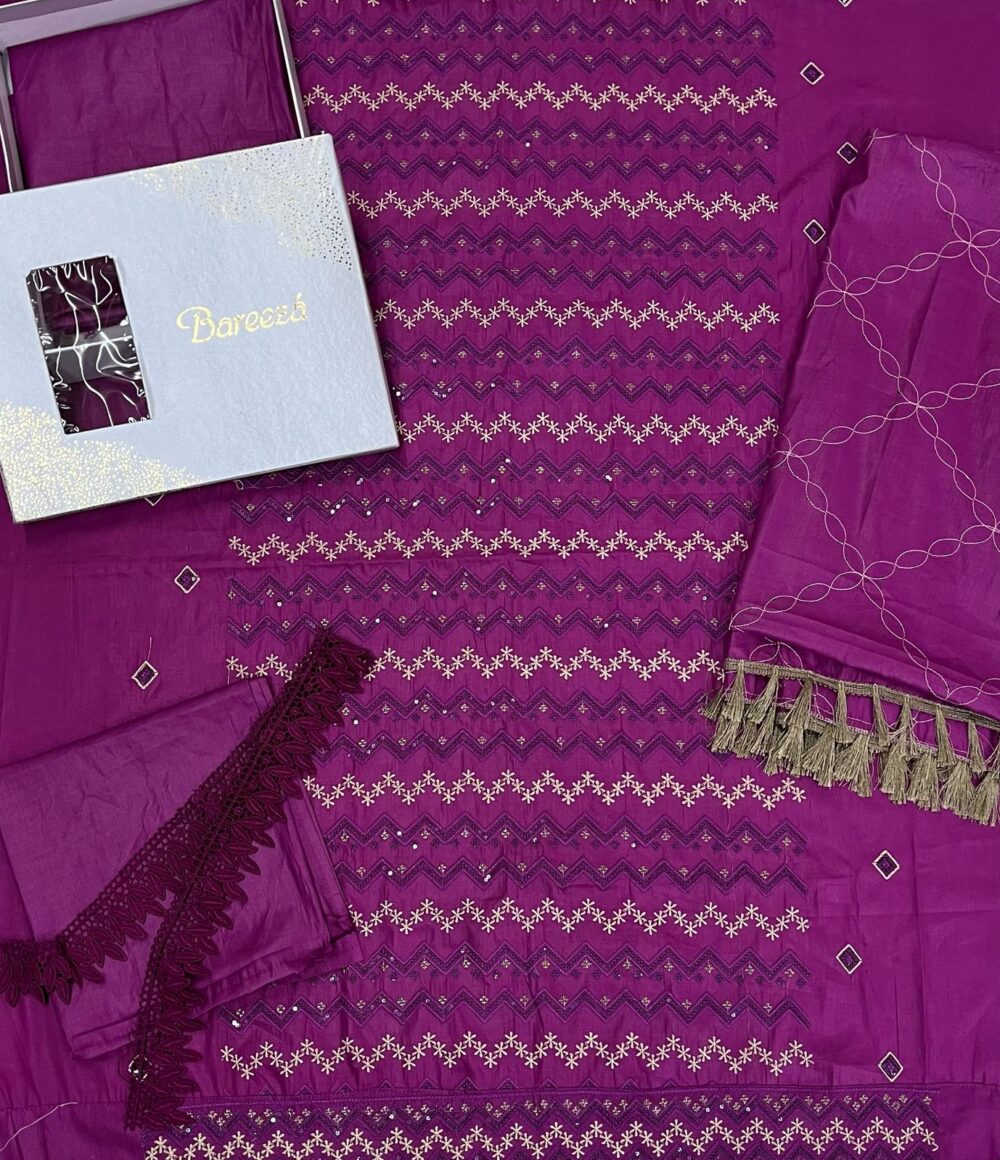 Bareeze Lawn Fancy Embroidered